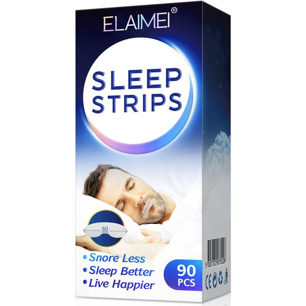 Mouth Tape Sleep, 90PCS Mouth Plasters, Mouth Tape Anti-Snoring Devices for Less Mouth Breathing, Improve Sleep Quality and Instant Relief from Snoring Sleep Tape for Your Mouth