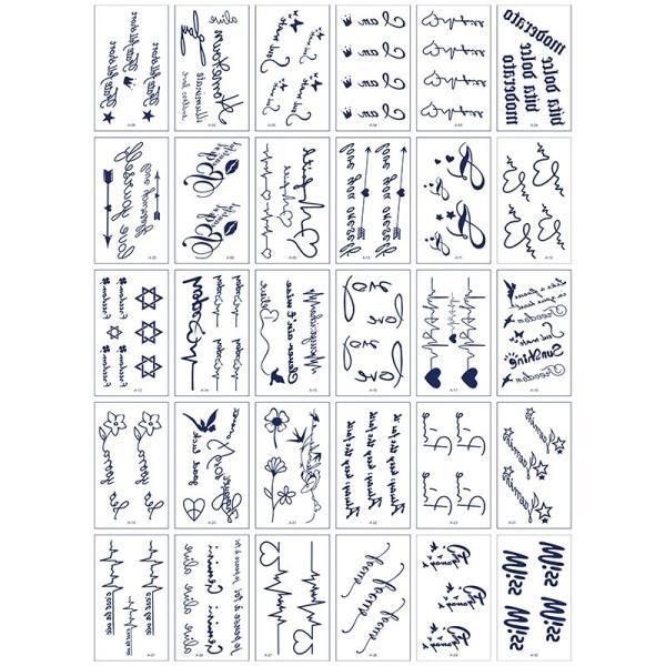 Juice Temporary Tattoo Sticker Semi Permanent Body Art Painting for Women, Arm and Shoulder Long Lasting, Fake 30pcs/Set