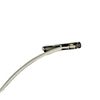 White Elasticated Treasury Tag 100mm Silver Metal End Fastening (50x)