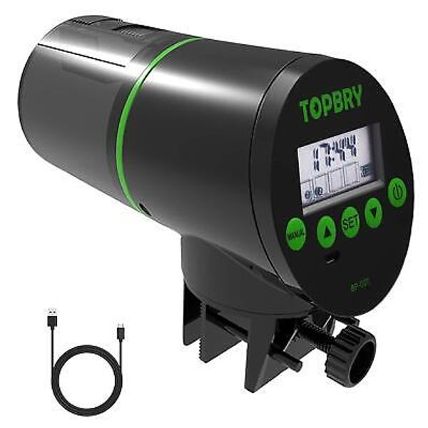 TOPBRY Automatic Fish Feeders,【Upgraded Version】 Digital Auto Fish Turtle Fee...