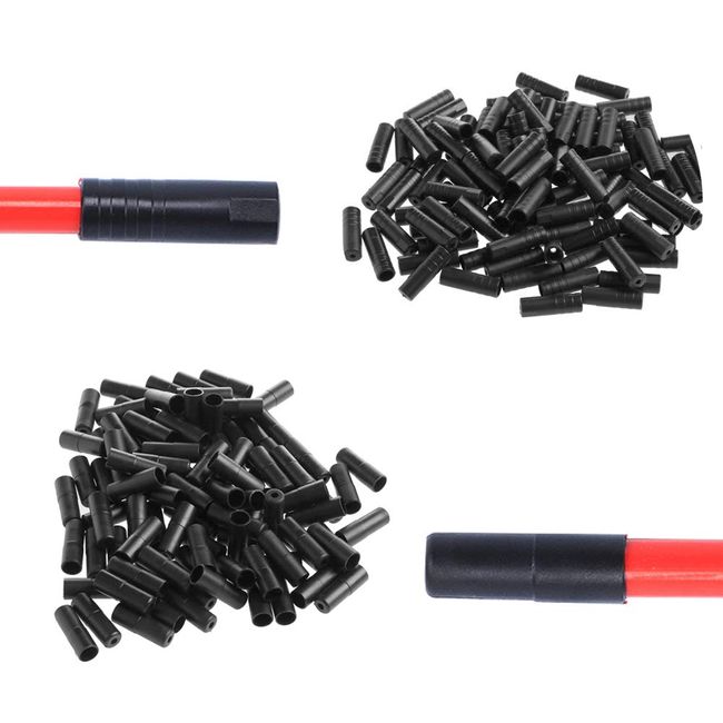 Saipor 200pcs Brake Cable Outer End Caps and Shift Outer Caps