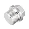 sourcing map M22 X 1.5 Male Outer Hex Head Plug - 304 Stainless Steel Solid Thread Corrosion Resistant Bung Plug Pipe Fitting