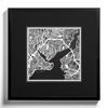 Istanbul Paper Cut Map White 30x30 cm Paper Art
