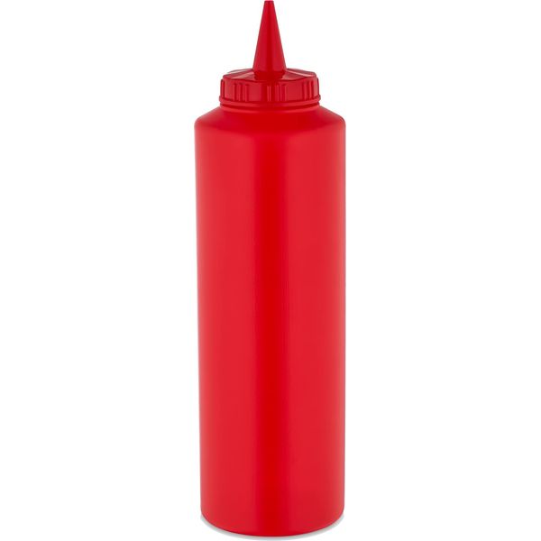 Catergold Plastic Squeezable Sauce Dispenser Coloured Squeeze Bottle 750ml (Red)