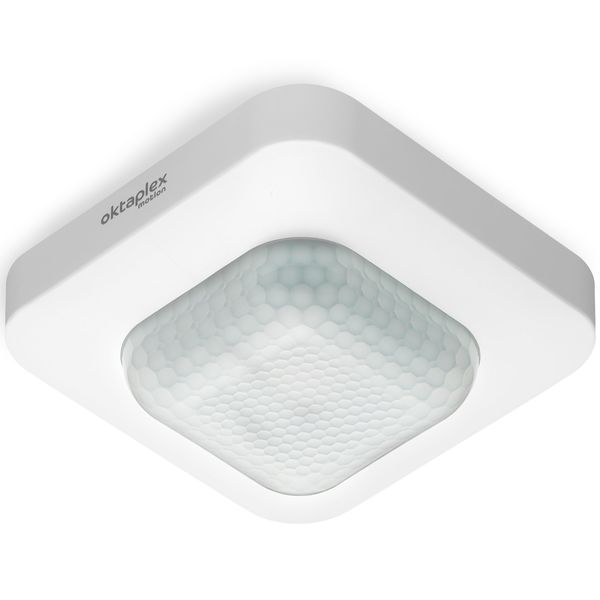Oktaplex Leo Motion Sensor Indoor 360° 10 m Range 230 V Surface-Mounted Motion Sensor LED Suitable White
