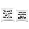 World's Best Irish Moss Bleacher Throw Pillow