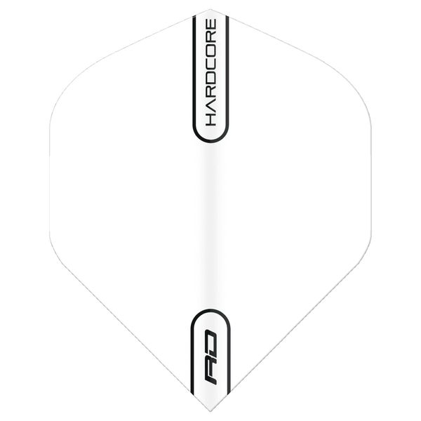 RED DRAGON Hardcore XT White Extra Thick Standard Dart Flights - 5 sets Per Pack (15 Dart Flights in total)