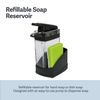 2 in 1 Soap Dispenser and Sponge Caddy Kitchen Sink Organizer with Sponge