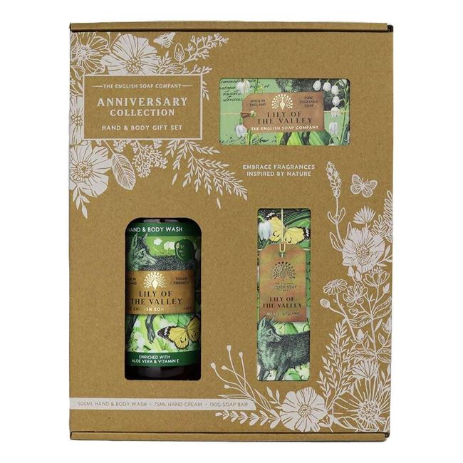 The English Soap Company Anniversary Hand and Body Gift Box Lily of The Valley