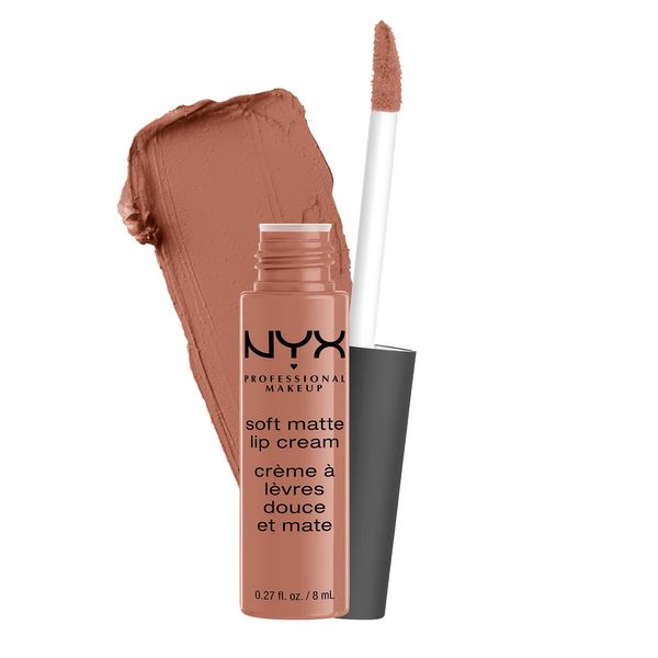 NYX PROFESSIONAL MAKEUP Soft Matte Lip Cream, Lightweight Liquid Lipstick - Abu Dhabi (Deep Rose-Beige)