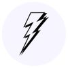 24 x 40mm Round 'Lightning Bolt' Stickers (SK00042395)