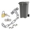 Wheelie Bin Lid Chain Lock-Easily Fitted with Padlock - NO Drilling - Stop Fly Tip