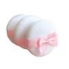Set of 3 Loose Powder Puff for Washing and Replacement, Cute Face Powder Puff with Bow Bows, Thick Type Baby Powder Puff for Lucent Powder Dedicated Makeup Sponge Puff (Diameter 2.8 inches (7 cm)