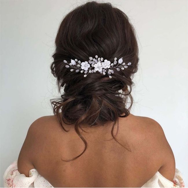 Unicra Haarnadeln für Braut, Hochzeit, Silber, Kopfschmuck, Perlen, Brautschmuck, Haarspangen, Zubehör für Frauen und Brautjungfer