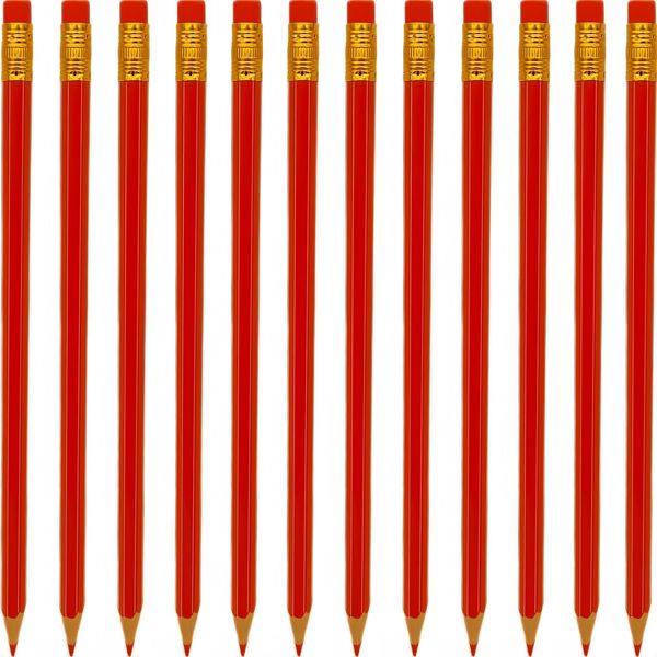 LCPQMZGH 72 Pcs Erasable Checking Pencils, Pre-Sharpened, for Marking, Coloring, Tests, Grading, Office, School (Red)