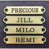 BRIDLE PLATE BROW XXSM SADDLE Solid Brass Custom Engraved 2" x 3/8" Name Plates