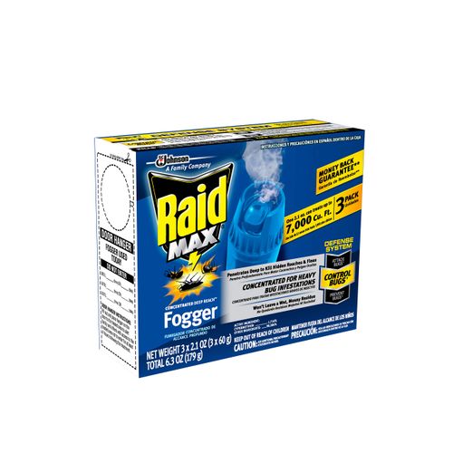 Raid Max Fogger, Insect Killer for Mosquito, Ant, Roach, Spider, Flea, for Indoor Use 6.3 Ounce (Pack of 1)
