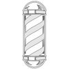 BarberMate® Barber Pole Vinyl Car Decal (Reflective Silver)