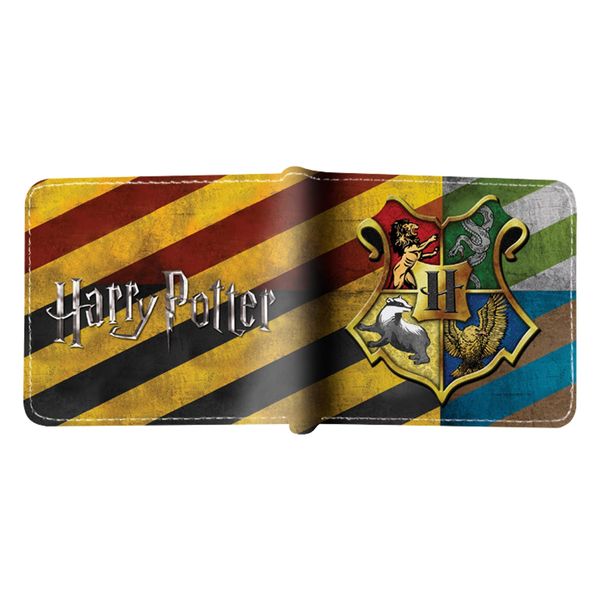 ATVOYO Harry Potter Change Bag Hogwarts Double Fold Harry Potter Wallet Mini Wallet Coin Wallet Men's Anime Leather Wallet Credit Card Wallet Anime Cartoon Fashion Cool for Teen Girls Men