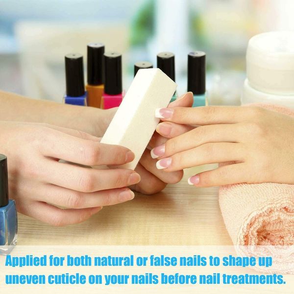 5 X Acrylic Nail Tips Buffer Buffing Sanding Block Files Manicure Salon White 4 Way Nail Buffer Manicure Pedicure Tools Nail Files and Buffers for Manicure Tool Kit and Pedicure Tools Set