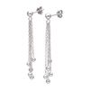 Sterling Silver Multi Ball Tassel Drop Dangle Stud Earrings