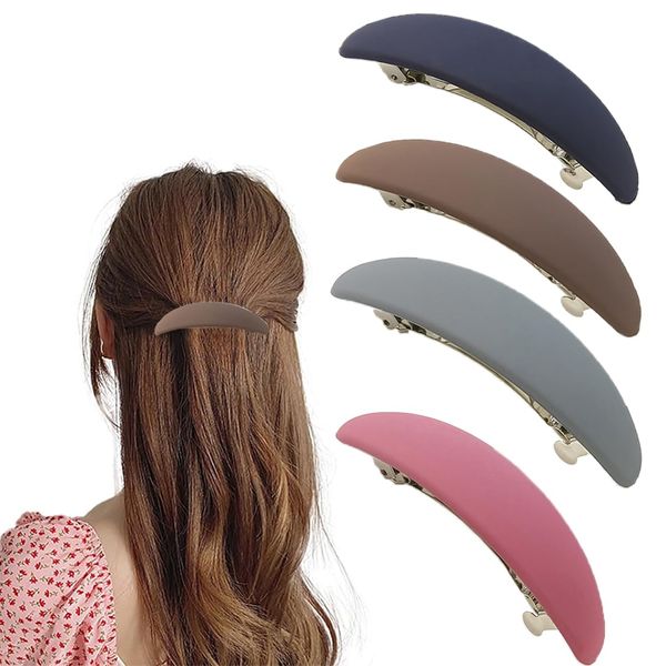 XBFOCNH 4 Stück Haarspangen Damen Dünnes Haar Mittel Haarspange Vintage Automatisch Hair Clip Set Für Frauen Mädchen Haarschmuck