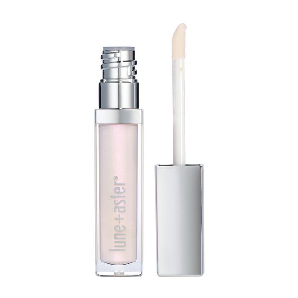 LUNE + ASTER Vitamin C+E Lip Gloss | Non-Sticky, High-Impact Shine, Buildable-Sheer Formula - Iced Rose