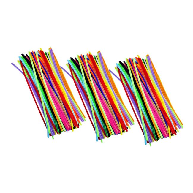 Pipe Cleaners Craft Supplies - 300Pcs 10 Colors Glitter Pipe
