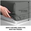 Super Soft King Size Fitted Sheets, Luxury Polyester 25 CM Deep Fitted Sheet, Easy Care & Warm Elasticated Corner Microfibre Bed Sheets, Charcoal