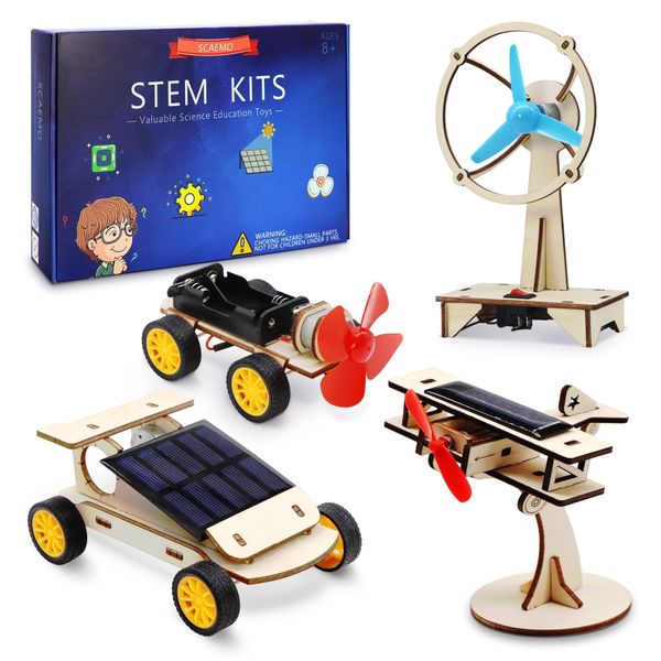 STEM Kits for Kids Ages 8-10-12-14, Stem Toys For Boys Age 8-12, Science Projects For Kids Ages 8-12, Solar Car Building Kits for Boys, Activities Engineering Kit, Gifts For 8 9 10 11 12 Year Old Boys