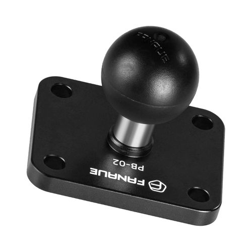 FANAUE Aluminum1'' Ball Mount Base with 4-Hole AMPS Square Plate and 1" Ball Adapter Compatible B Size Double Socket arm and Bike Motorcycle Phone Holder
