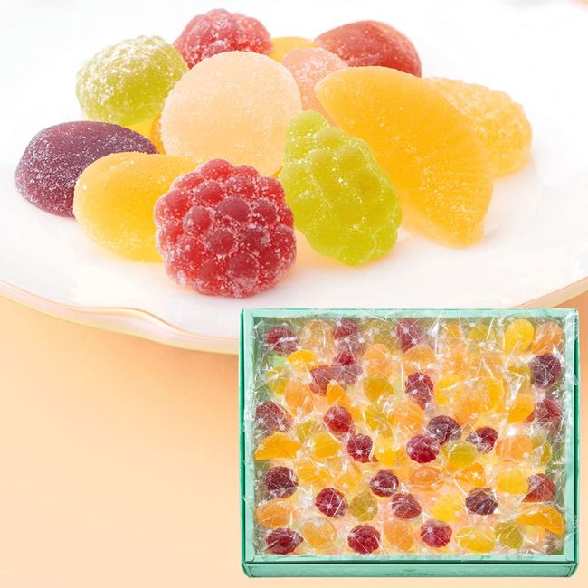 Western Confectionery Rokumeikan Blessing Drops, 66 Pieces (Gift, 12 Kinds of Fruit Jelly, Souvenir, Sweets, Bite Jelly)