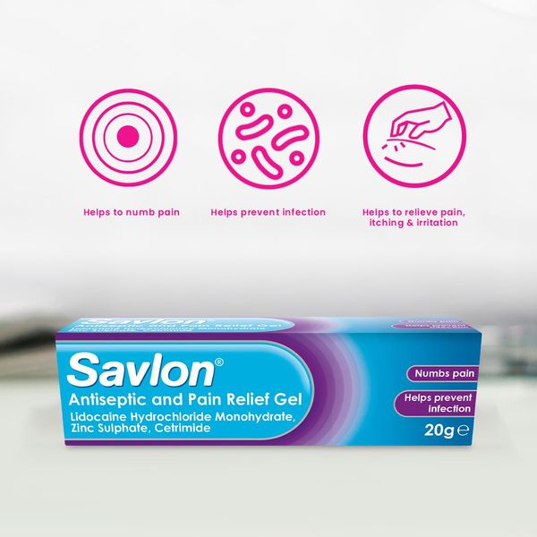 Savlon Antiseptic and Pain Relief Gel 20g (Pack of 1)