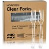 200 Count Clear Disposable Plastic Forks, Heavy Weight Disposable Forks Plastic 