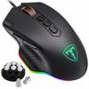PICTEK 12000DPI Wired Gaming Mouse Mice RGB LED Backlit 10 Programmable Buttons
