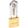 Long Hardened Shackle Brass Padlock 38mm x 100mm