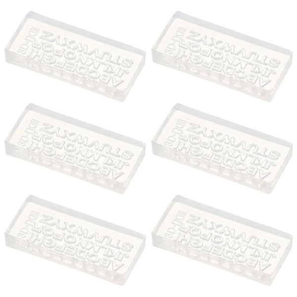 6 Pcs Mini A-Z Letter Nail Art Mold, Transparent Alphabet Silicone Mold DIY Nail Decoration Tools, Nail Phone Backpack Supplies