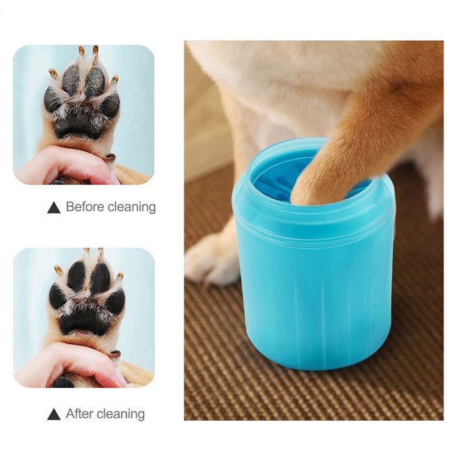 Pet Foot Washer Silicone Portable Dog Paw Cleaner Cup With Cleaning Brush  Detachable Pet Grooming Brush Pet Clean Supplies