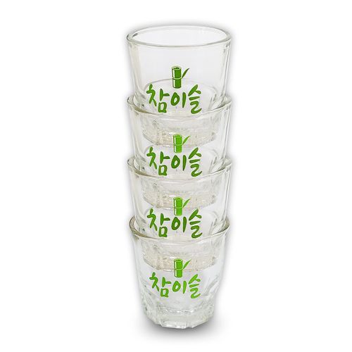 Set of 4 Korean Shochu Glasses, Set of 4 Chamicul's Shochu Glasses
