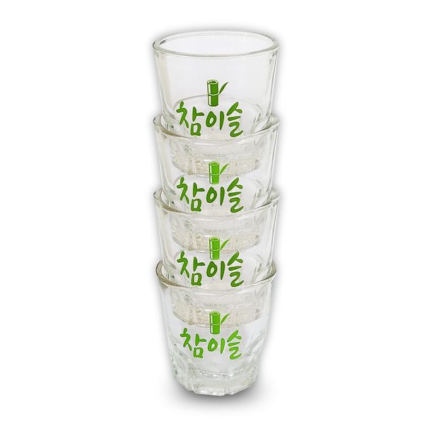 Set of 4 Korean Shochu Glasses, Set of 4 Chamicul's Shochu Glasses