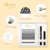 Individual Lashes 144 Cluster Lashes QUEWEL DIY Eyelash Extensions Kit, Clusters Eyelash Applicator, Cluster Lashes Bond and Seal Super Hold, Clusters Lash Glue Remover Easy to Remove(QU-H-DH-02)