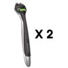 Dorco Pace 6 Pro - Six Blade Razor System with Trimmer - 2 Replacement Handles (Handles Only)