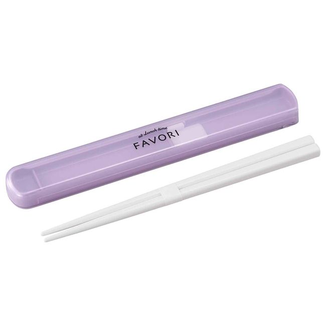 OSK HS-16 Lunch Box with Quote Lid and Chopsticks Case Set, Dish-Up Lunch, Purple, 7.7 inches (19.5 cm), Sliding, No Crunching, Silver Ion, Made in Japan