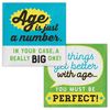 Creative Converting Old Age Humor Beverage Napkins, 5", Multi-colored