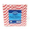 Paper Straws Stripes Red 250pk