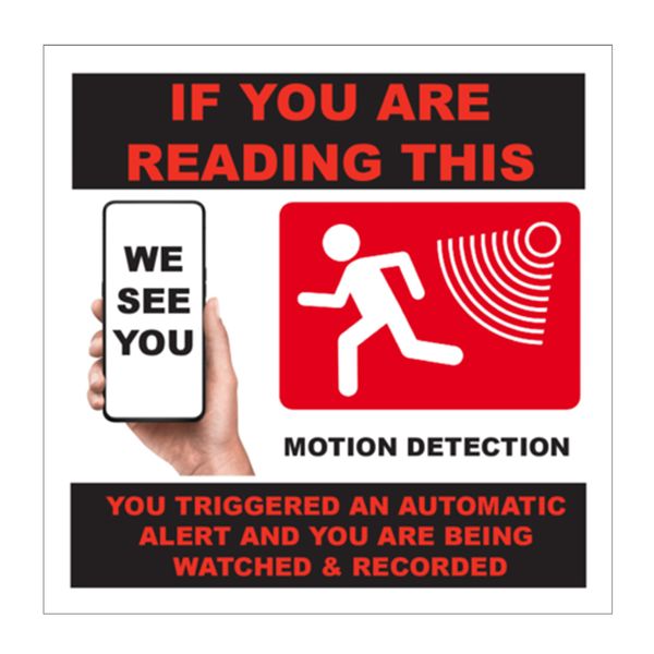 Motion Detection Camera Smart Phone Security Stickers / 2 Pack + FREE Shipping