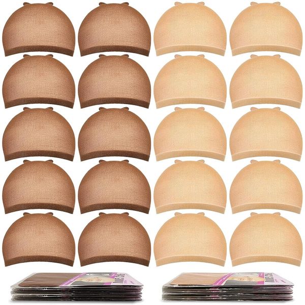 4pcs Real HD Wig Cap For Women Wig Bald Cap Ultra-Thin Invisible Transparent Breathable Caps Wig Caps For Women Lace Front Skin Color Elastic Stockings Lace Wig Accessories Caps (2 bags/4 wig caps)