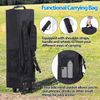 Outdoor Pop Up Canopy Beach Camping Canopy with 1 Sun Wall Backpack Bag Gray