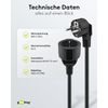 Power extension cable bulk, CEE 7/4 plug > CEE 7/4 jack NK 117 S-300 3m BLACK