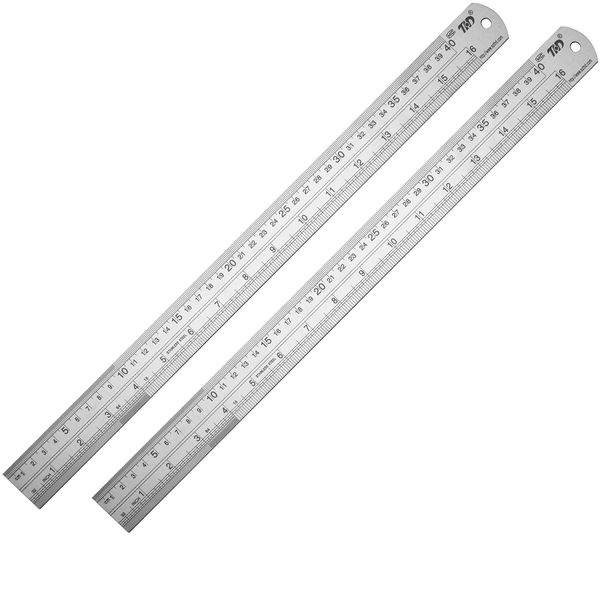 Ruler Metal Straight Edge Ruler Stainless Steel Ruler 16 Inch Ruler Set Rulers Bulk 2 Pack